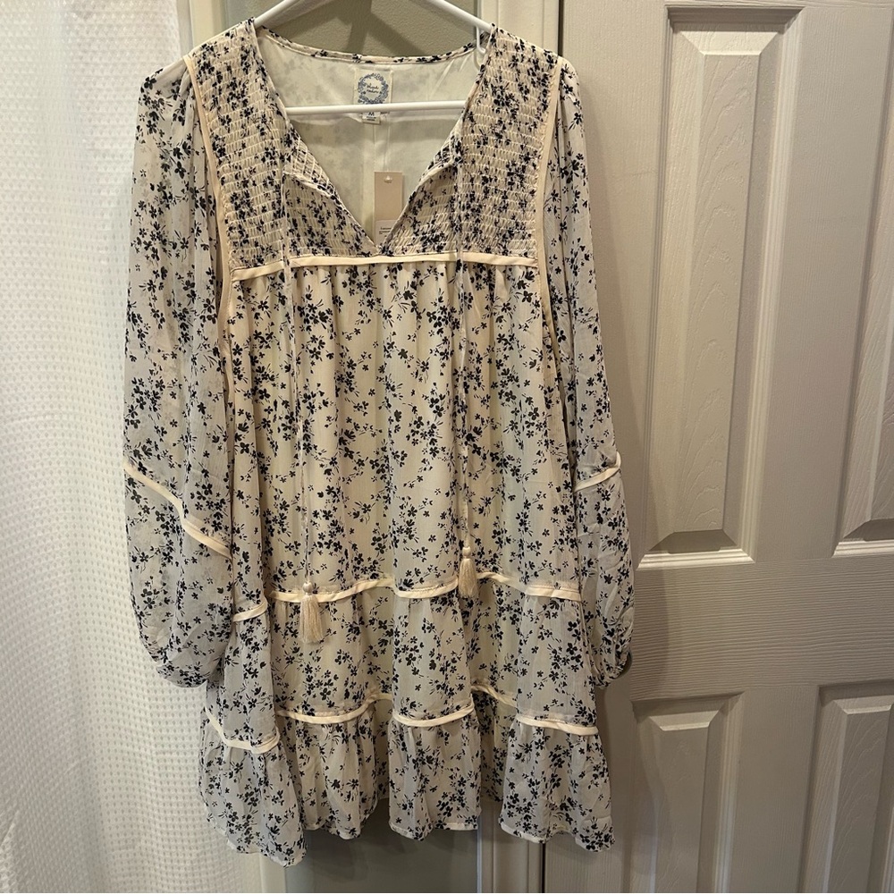 Black and White Floral Dress